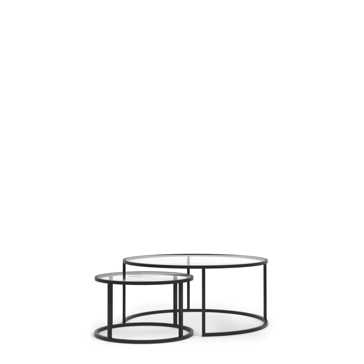 Gallery Direct Milan Metal & Glass Nest of Tables Silver – image 3
