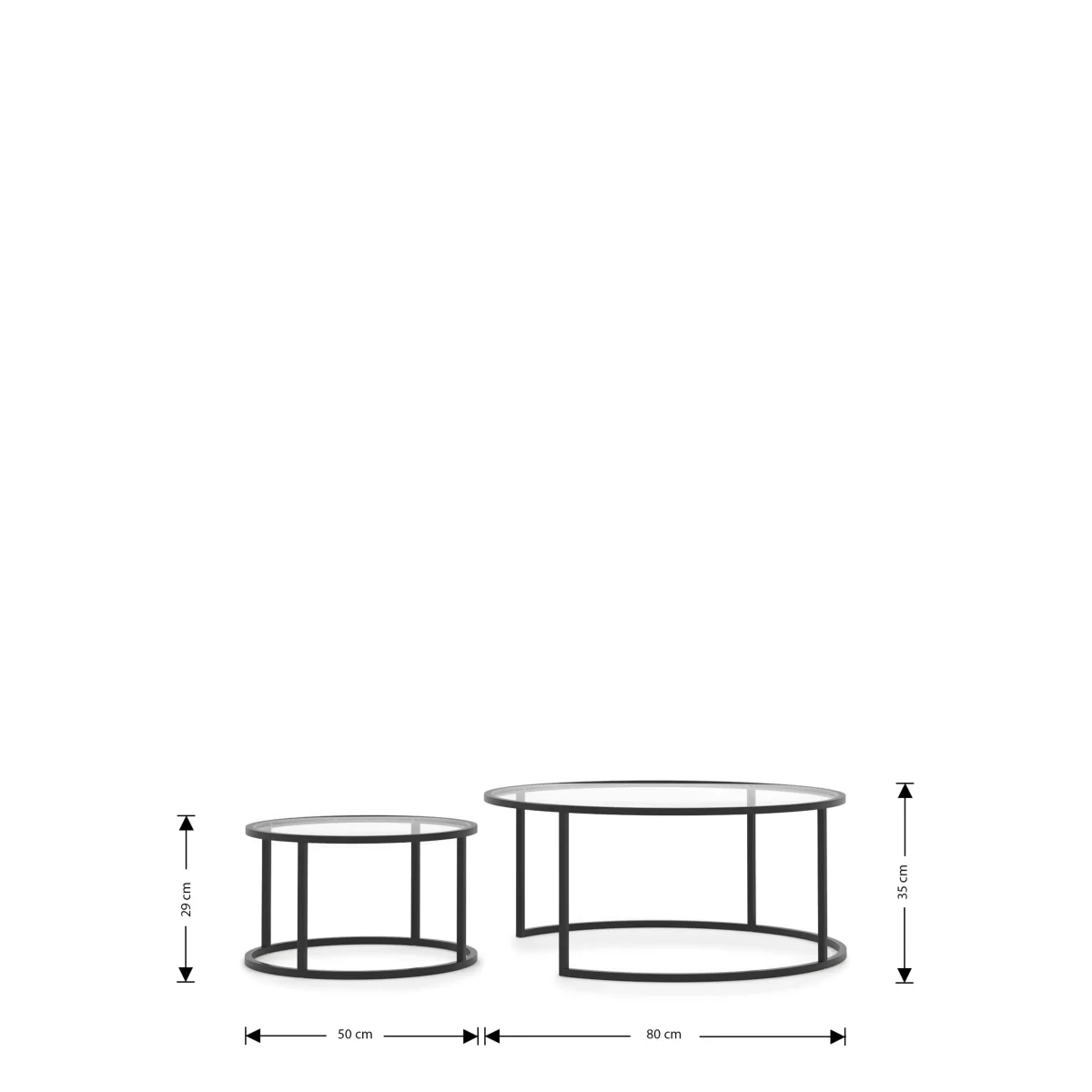 Gallery Direct Milan Metal & Glass Nest of Tables Silver – image 7