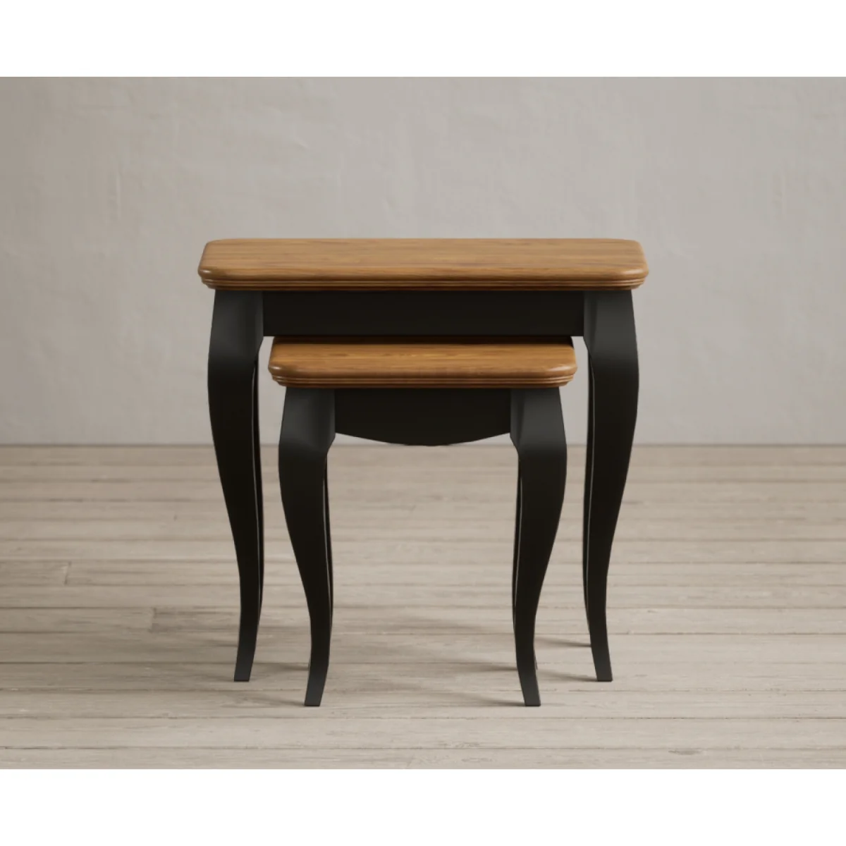 Chateau Noir Oak and Black Painted Nest Of Tables – image 5