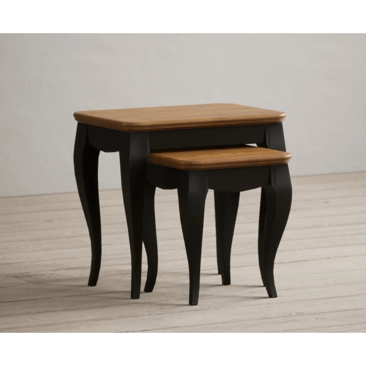 Chateau Noir Oak and Black Painted Nest Of Tables – image 6