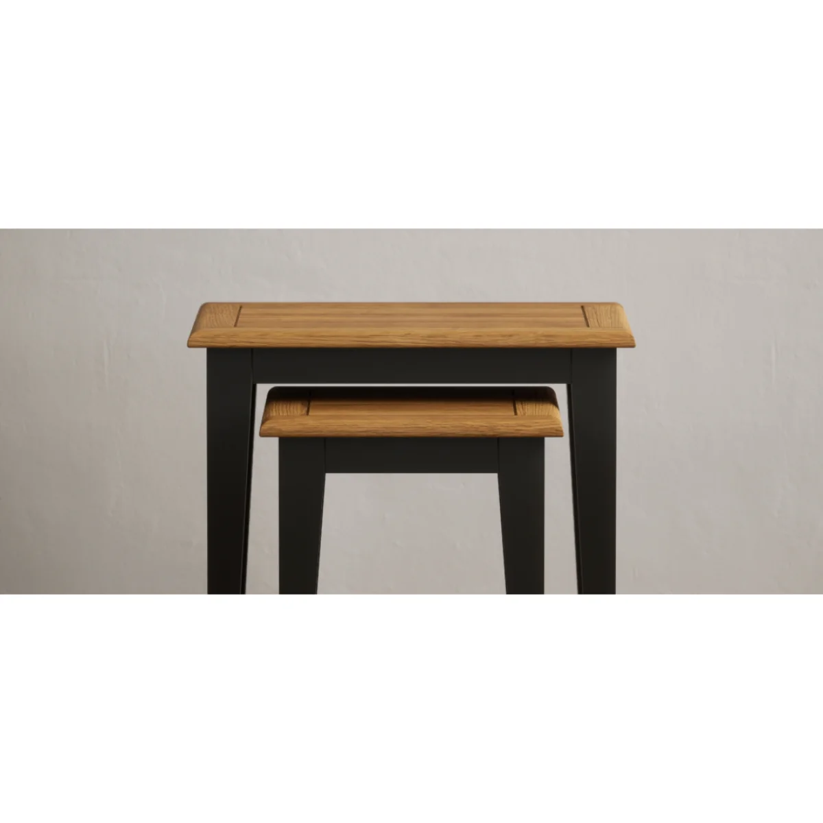 Charlton Oak and Black Painted Nest Of Tables – image 9