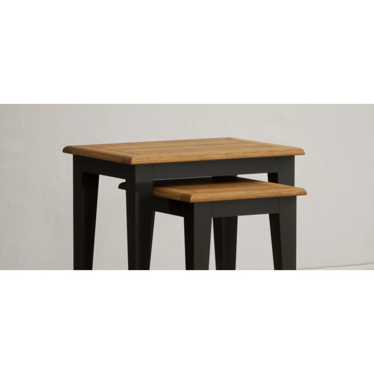Charlton Oak and Black Painted Nest Of Tables – image 10