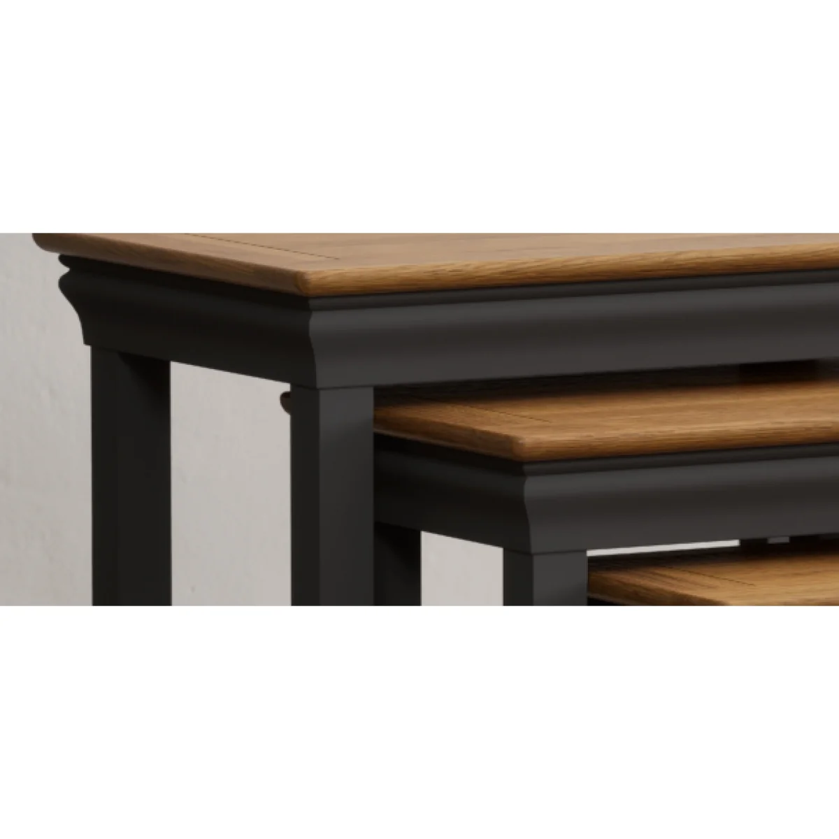 Charwood Oak and Charcoal Painted Nest of Tables – image 7