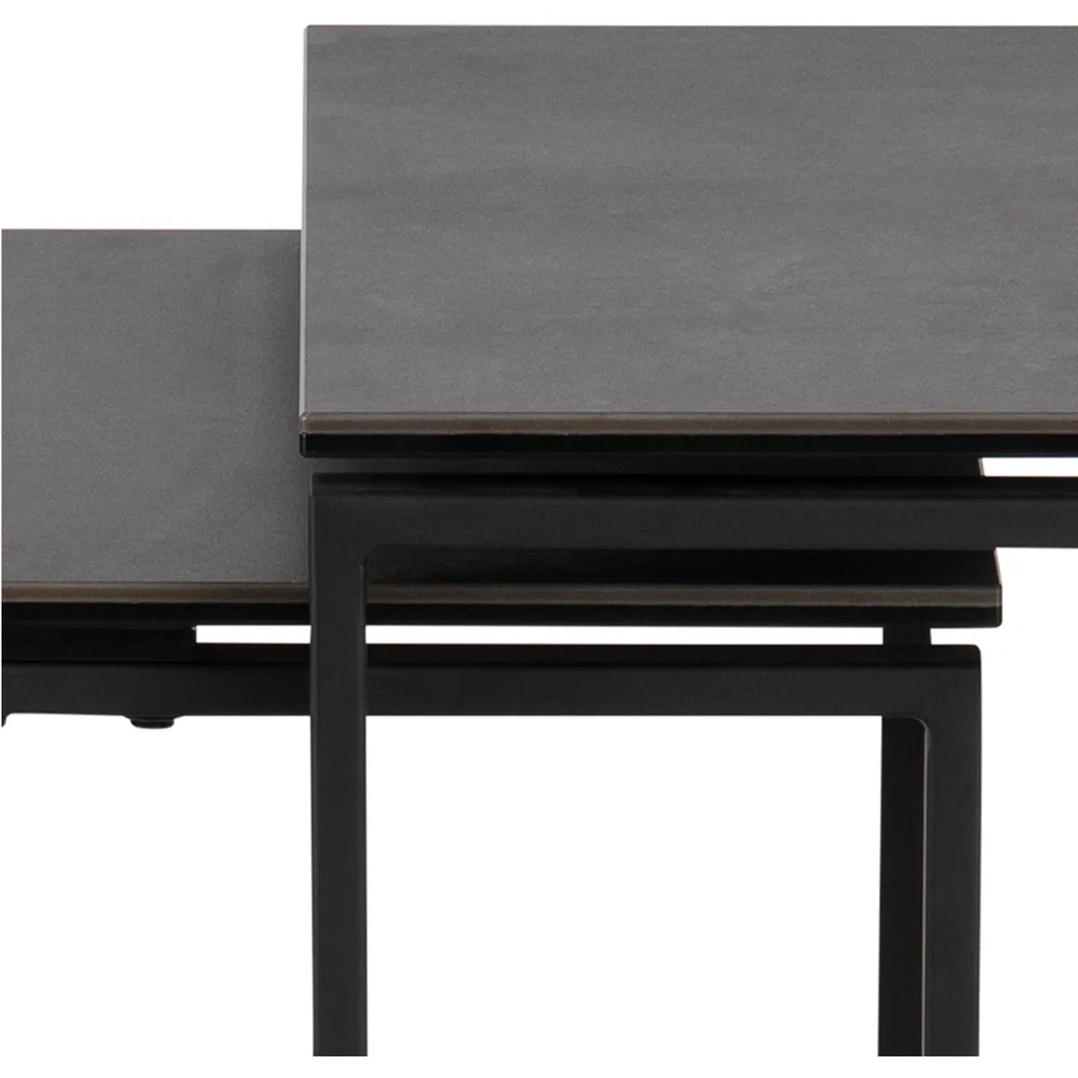 Katrine Ceramic Nest of Tables in Black Set of 3 - Black – image 2