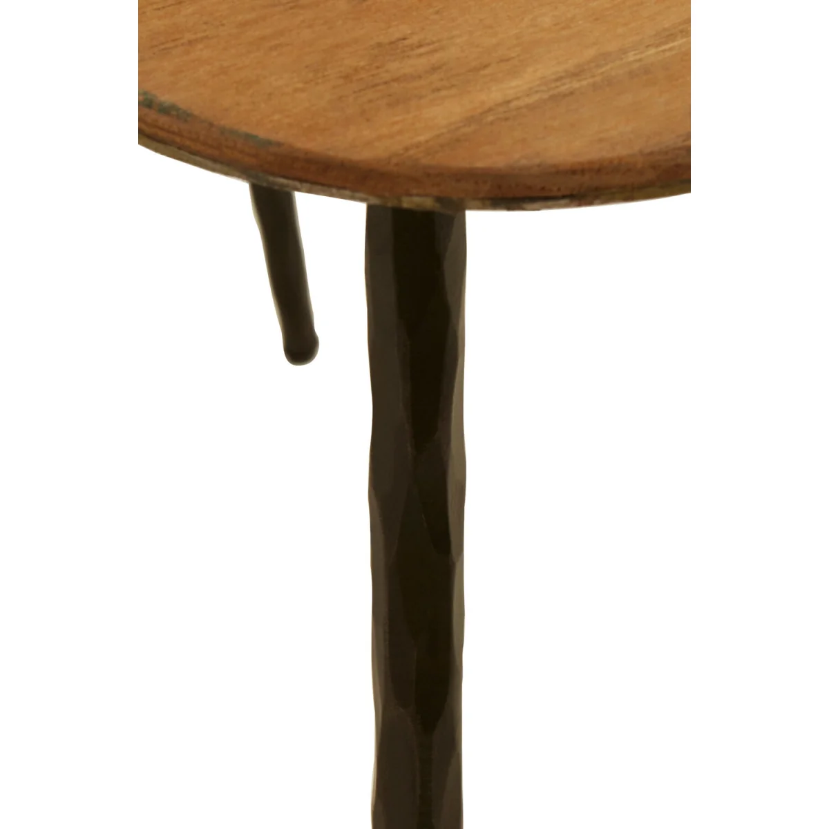 Elmo Elm Wood Top Nest of 3 Triangular Tables - Black, Brown – image 2