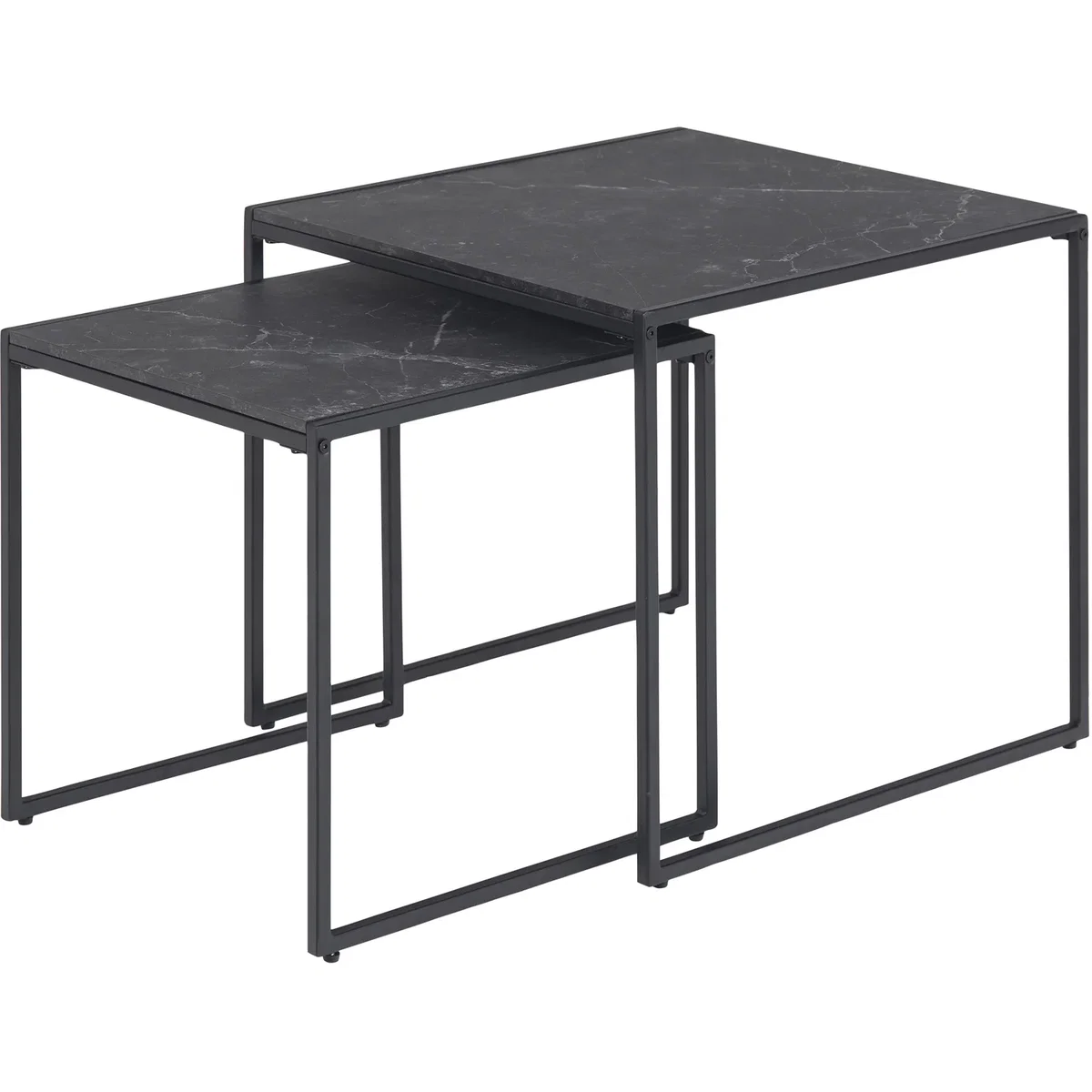 Infinity Nest of Tables in Black Matt Set of 2 - Black – image 2