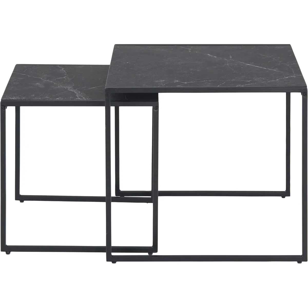 Infinity Nest of Tables in Black Matt Set of 2 - Black – image 3