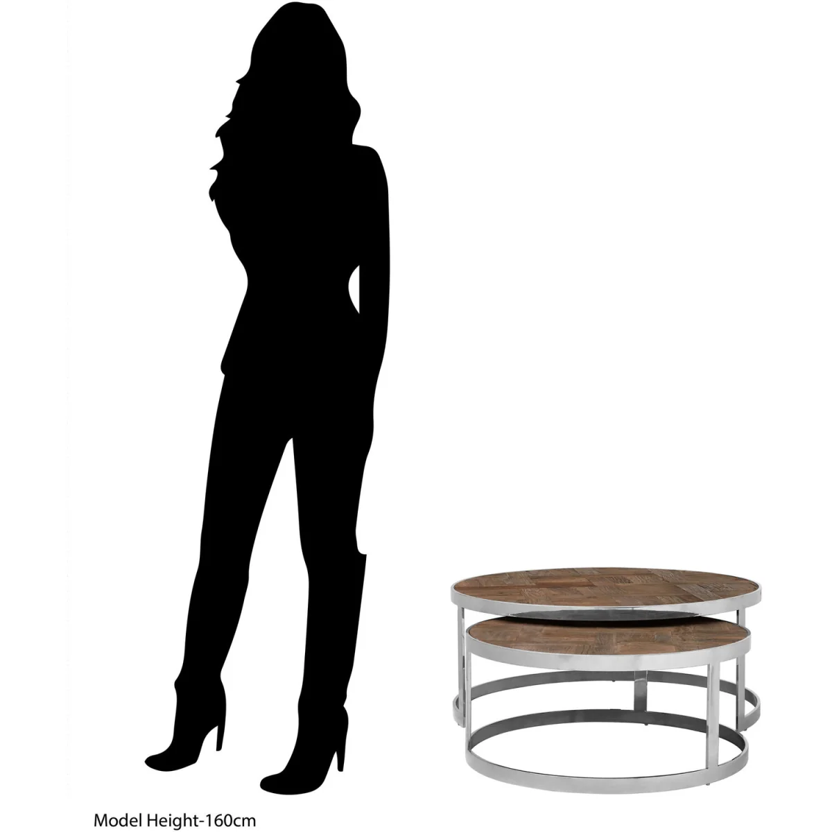 Mitra Nest Of 2 Tables - Brown – image 2