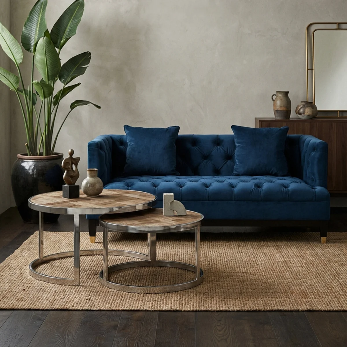 Mitra Nest Of 2 Tables - Brown – image 1
