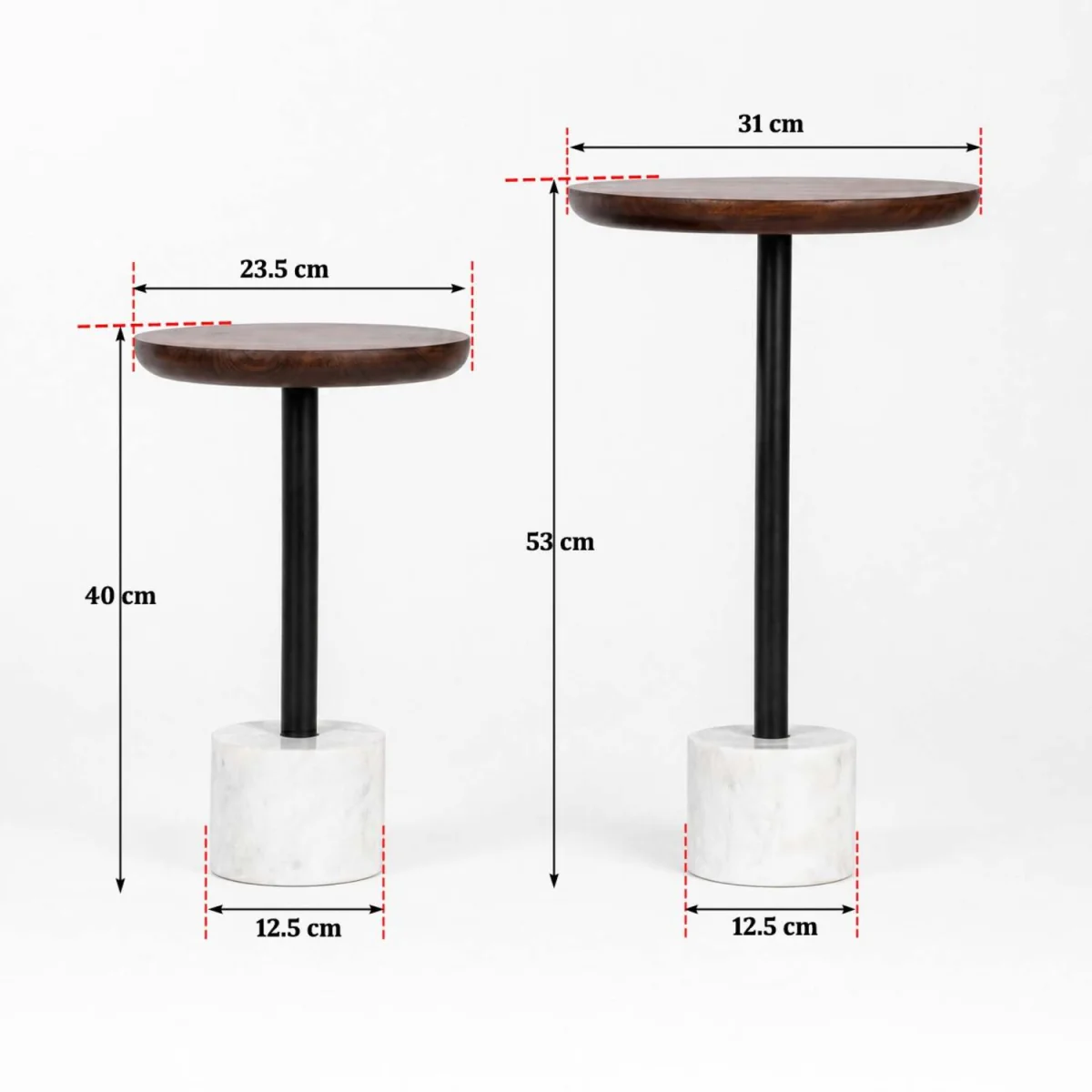 Marble Arch Nest of Tables - Brown – image 5