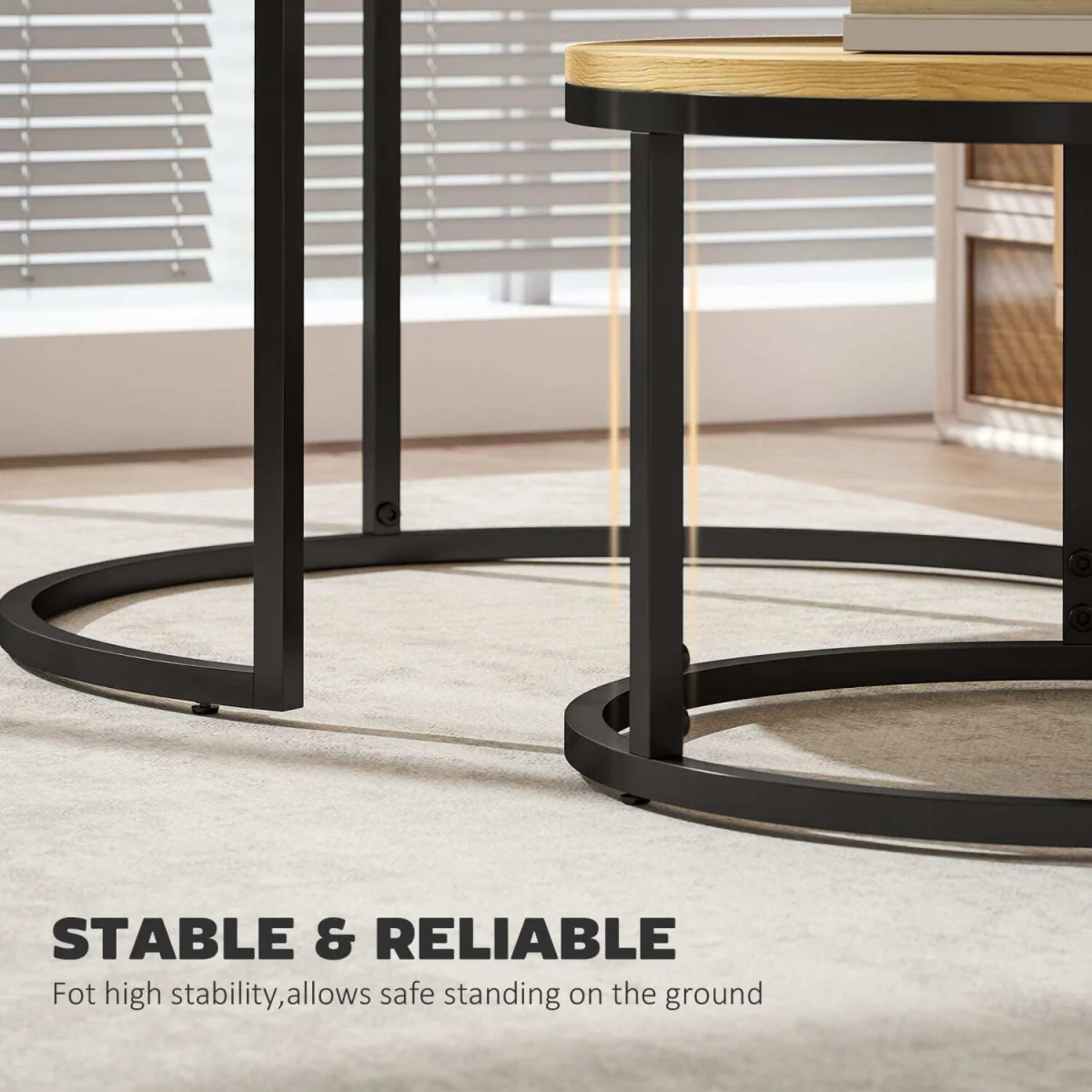 Mova Set of 2 Light Natural Wood-Effect Nesting Tables – image 7