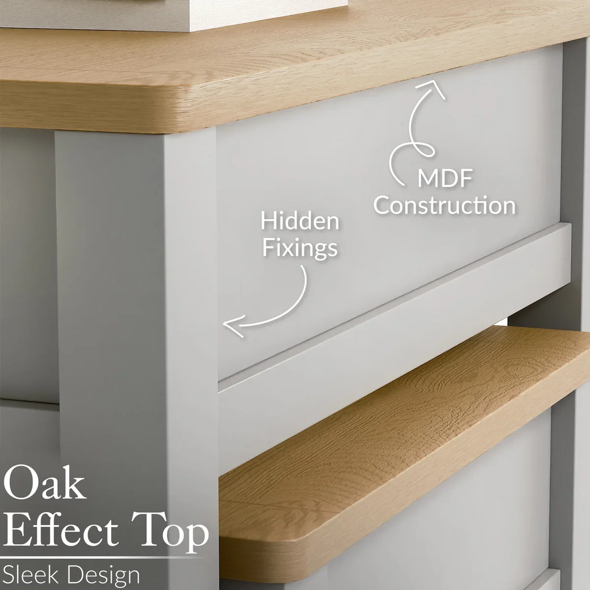 Christow Dartmouth Nest of Tables with Storage - Grey – image 5