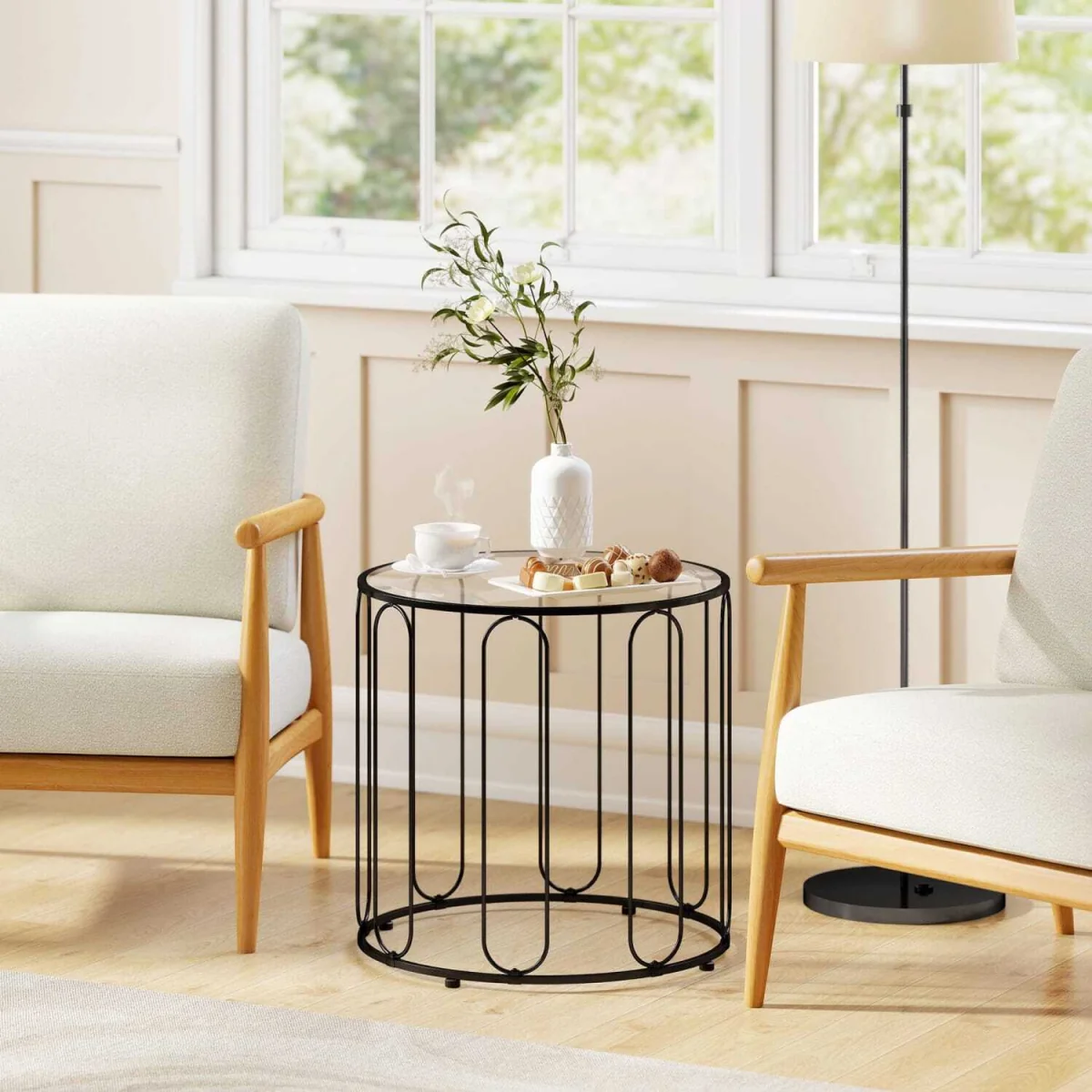 Roro Metal Black Set of 2 Elliptical Cut-Out Nesting Tables – image 7