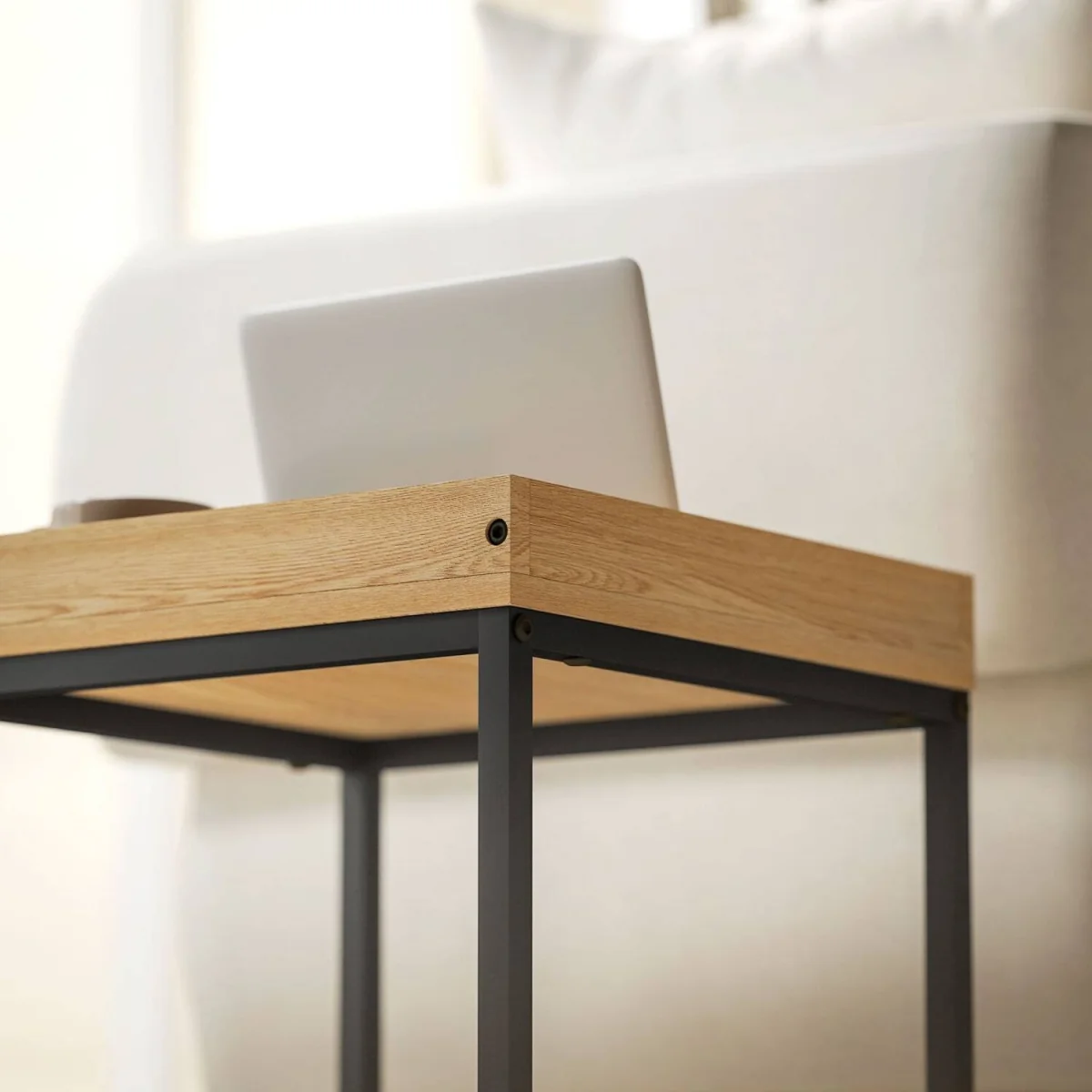 Lavi Set of 2 Boxy Nesting Tables - Black and Wood-Effect – image 7