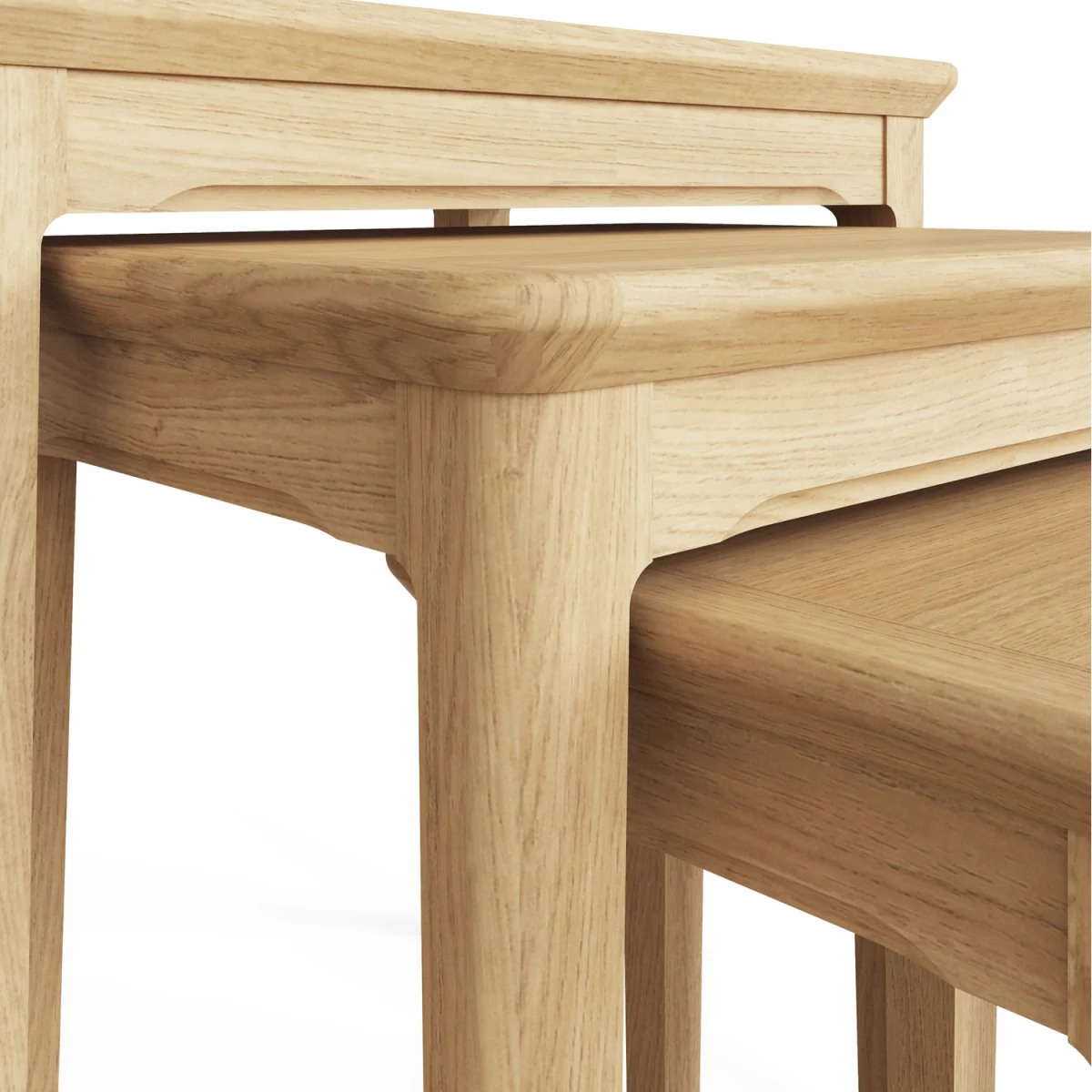 FWStyle Ash Nest Of Tables Ready Assembled Modern Furniture - Ash – image 4