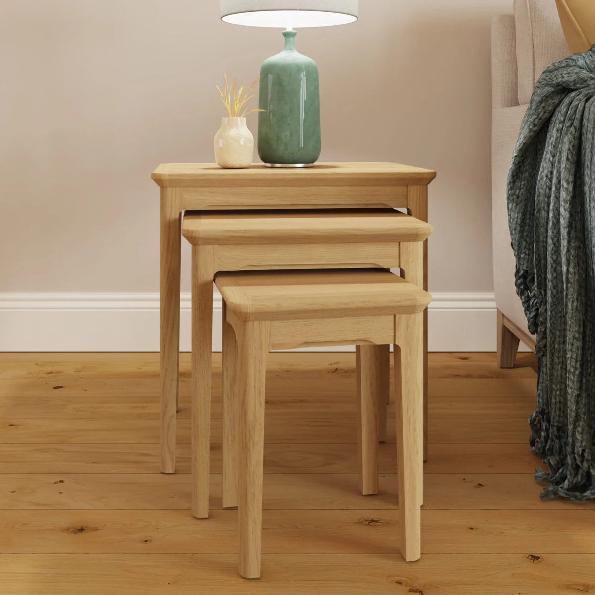 FWStyle Ash Nest Of Tables Ready Assembled Modern Furniture - Ash – image 7