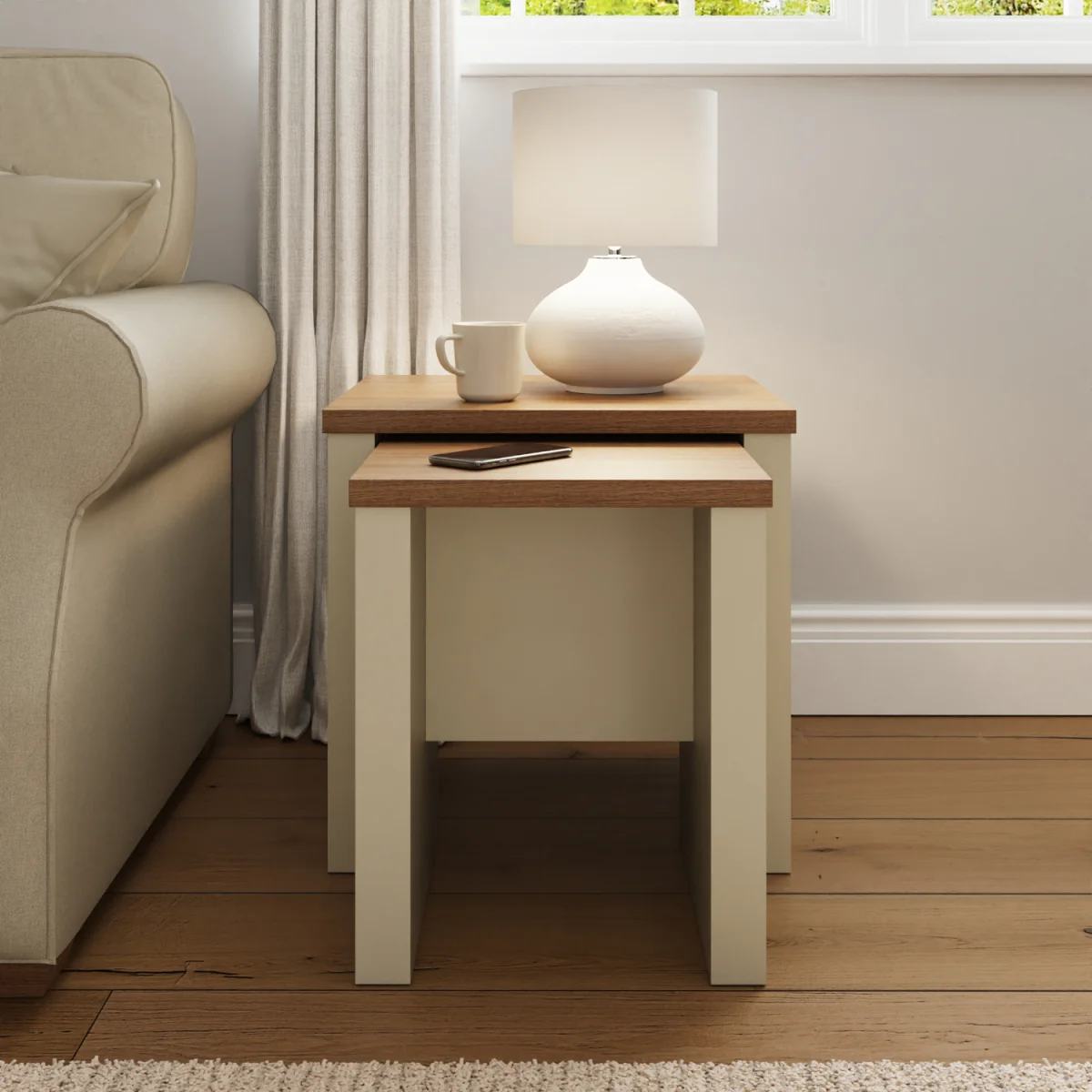 Lancaster Nesting Tables - Cream – image 1