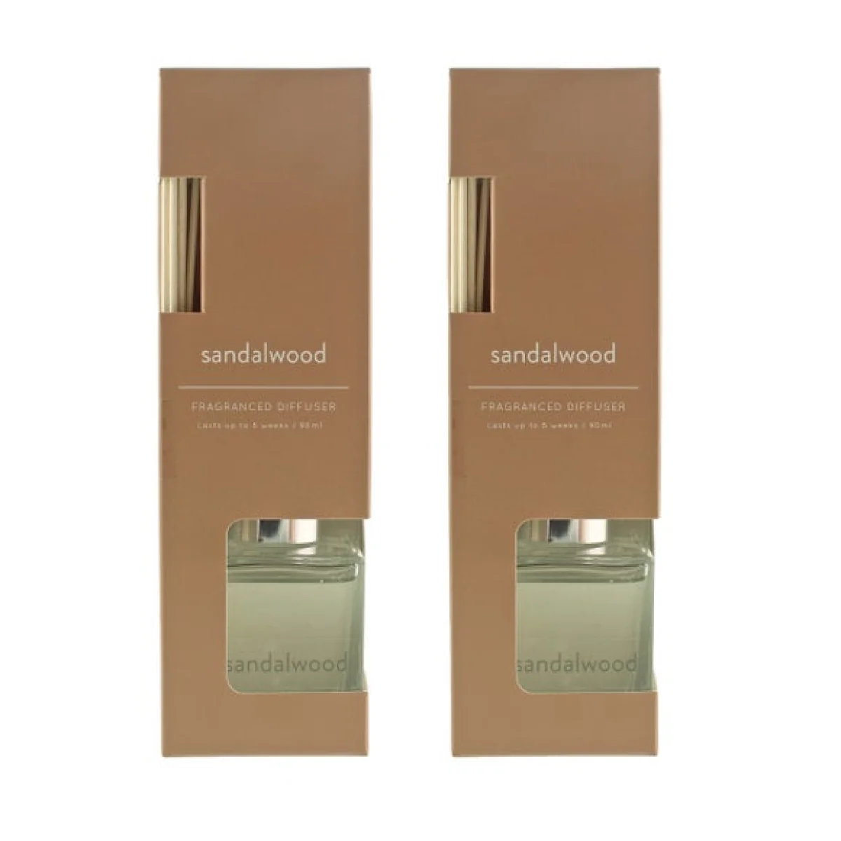 Set of 2 Sandalwood Diffusers Brown – image 2