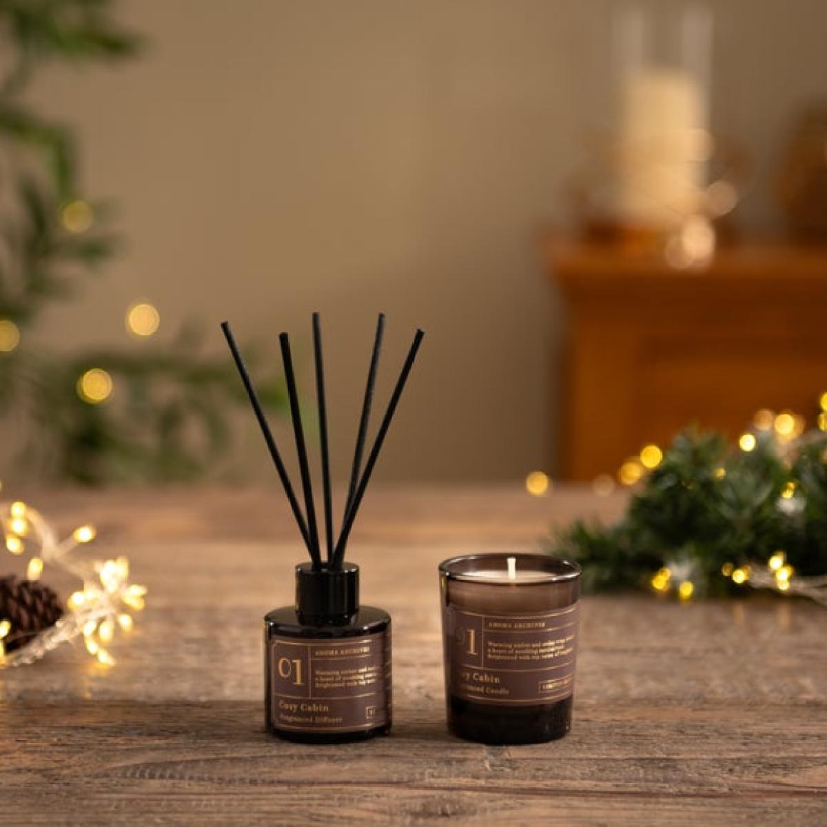 Aroma Archives Cosy Cabin Candle & Diffuser Gift Set – image 2