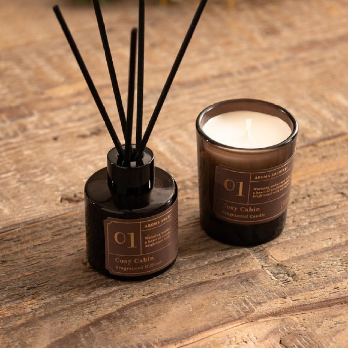 Aroma Archives Cosy Cabin Candle & Diffuser Gift Set – image 3