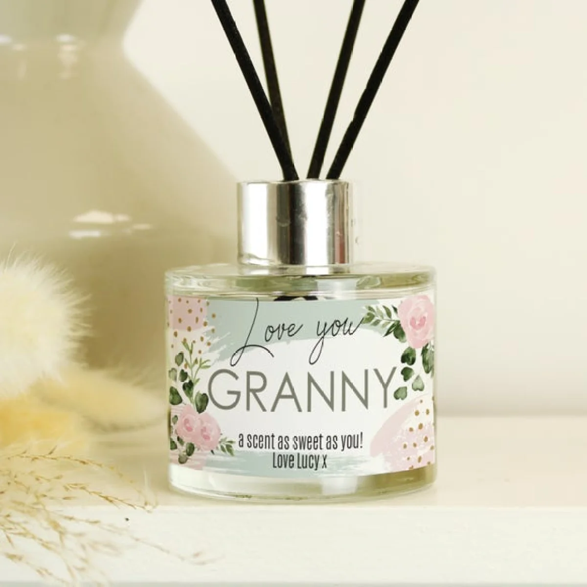 Personalised Abstract Rose Reed Diffuser MultiColoured – image 1