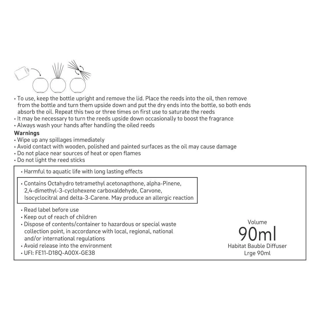 Habitat 90ml Bauble Diffuser - Aspen – image 5