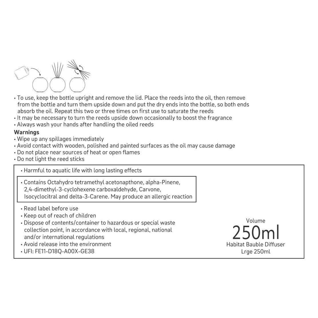 Habitat 250ml Bauble Diffuser - Aspen – image 4