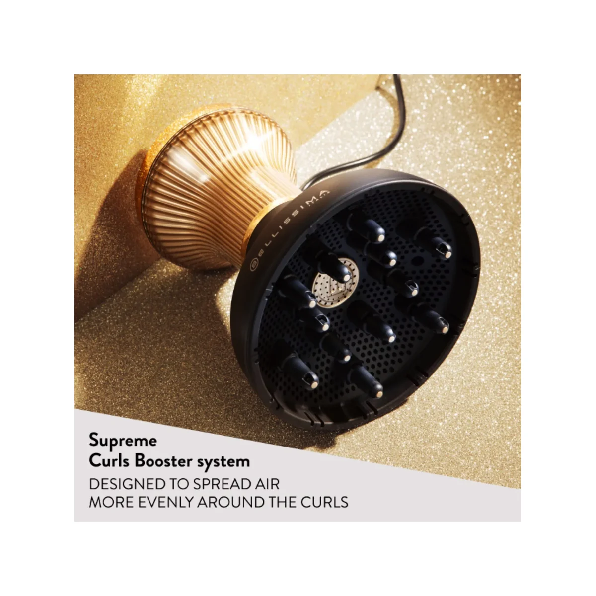 Bellissima Italia Diffon Supreme Hair Diffuser, Black/Gold – image 4