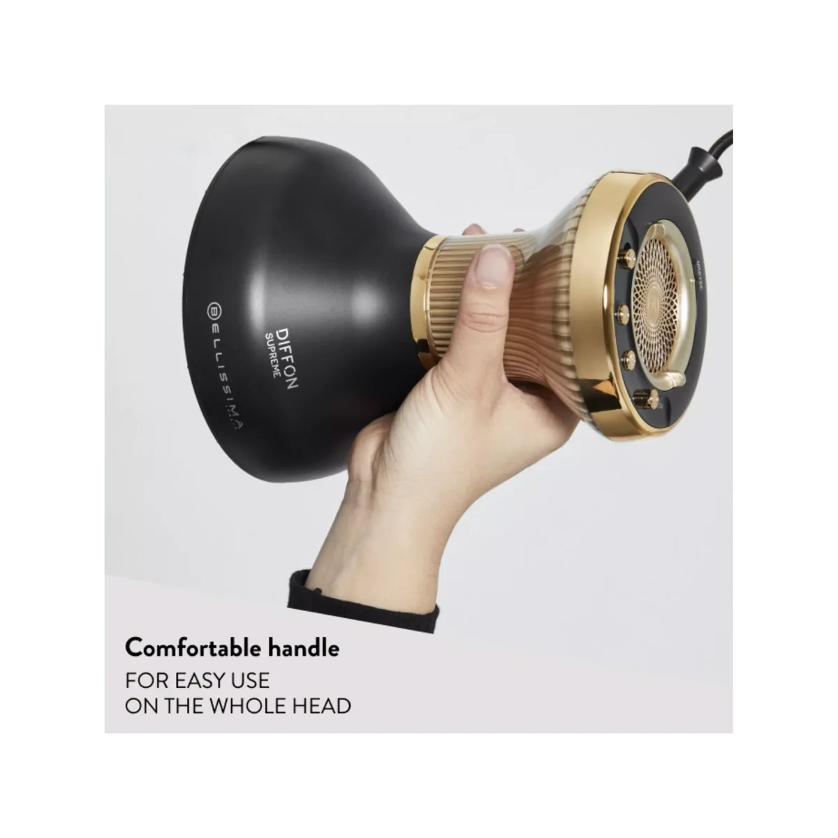 Bellissima Italia Diffon Supreme Hair Diffuser, Black/Gold – image 8