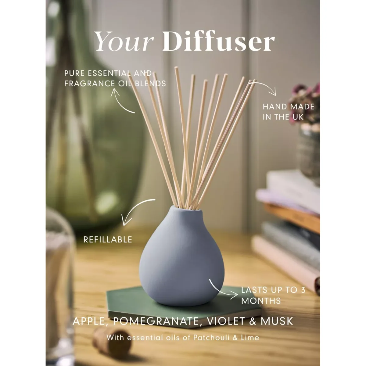 Aery Ceramic Japanese Garden Reed Diffuser, 200ml – image 4