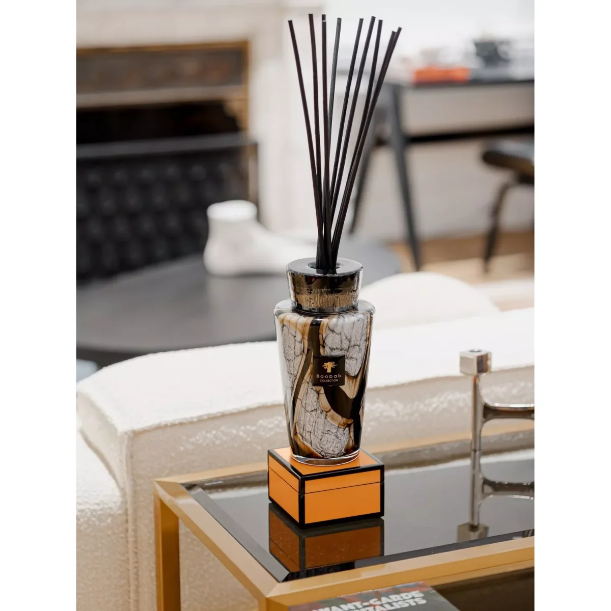 Baobab Collection Mini Totem Marble Stone Reed Diffuser, 250ml – image 2