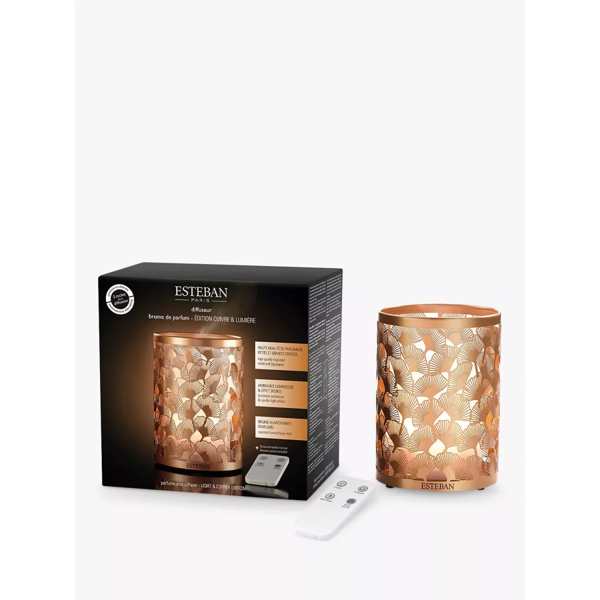 Esteban Light & Mist Electric Diffuser, Copper – image 2