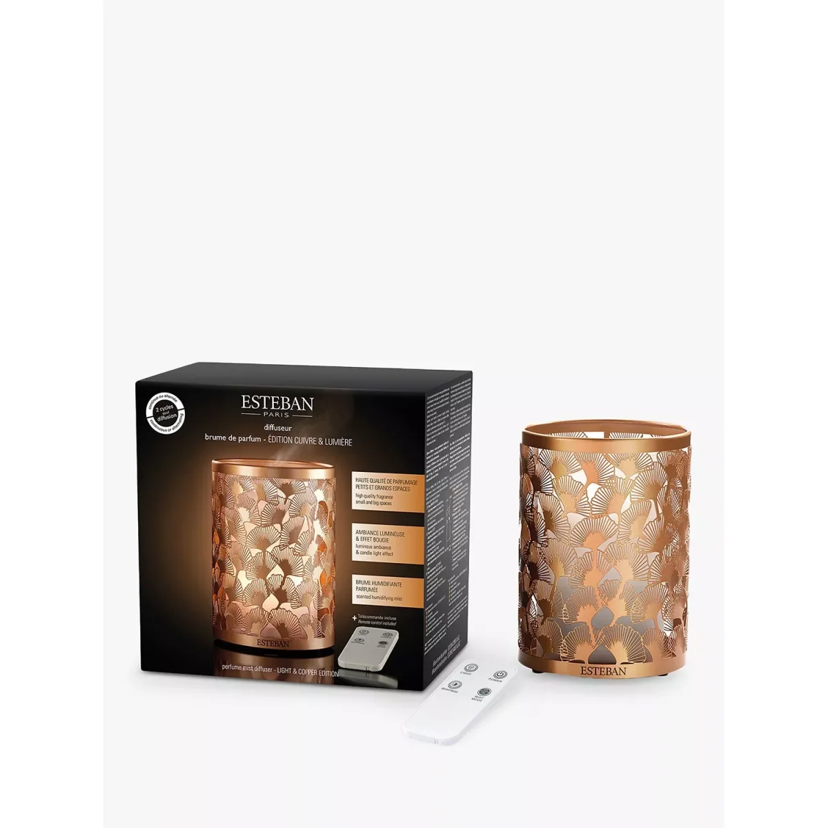 Esteban Light & Mist Electric Diffuser, Copper – image 3