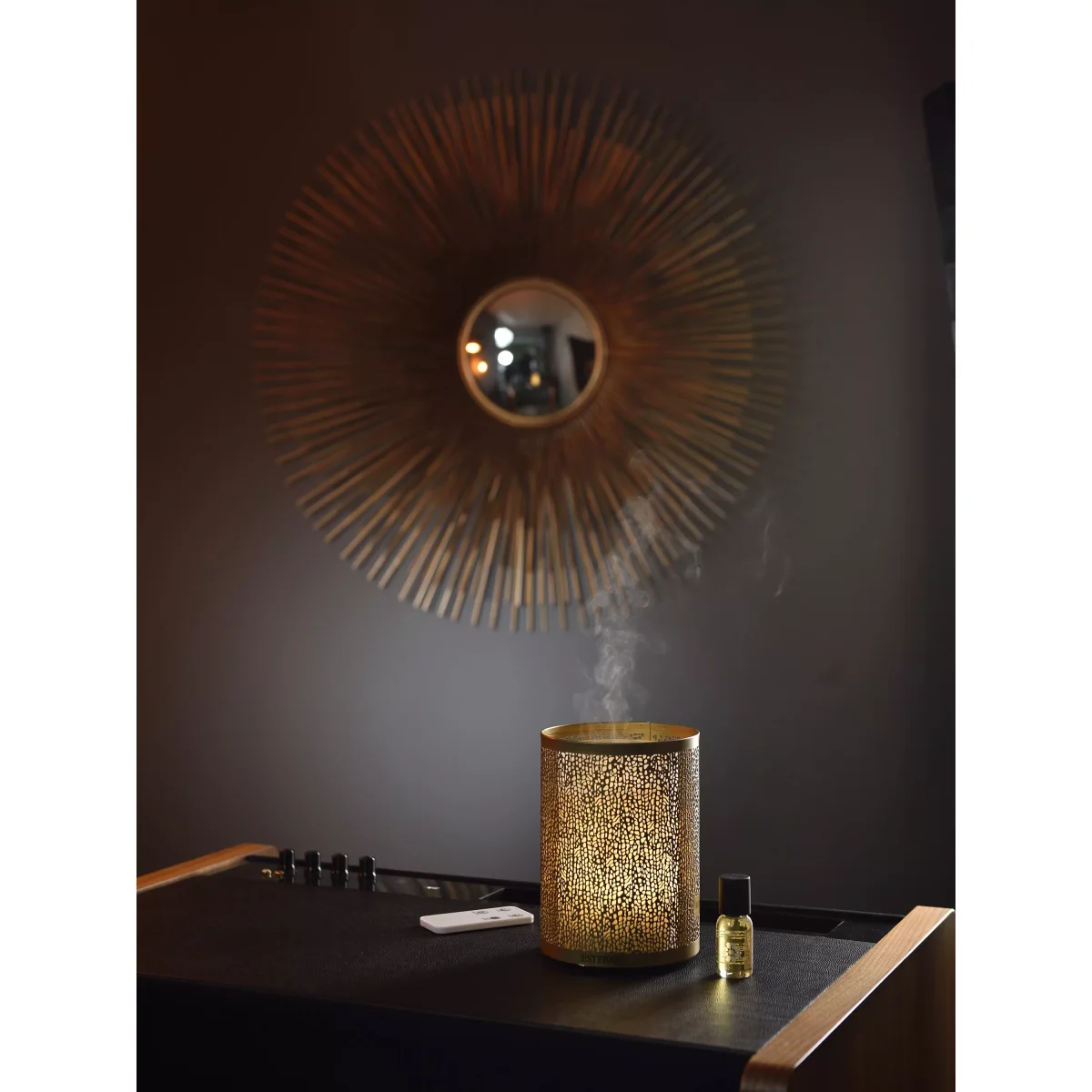 Esteban Ultrasonic Perfume Mist Diffuser, Gold – image 4