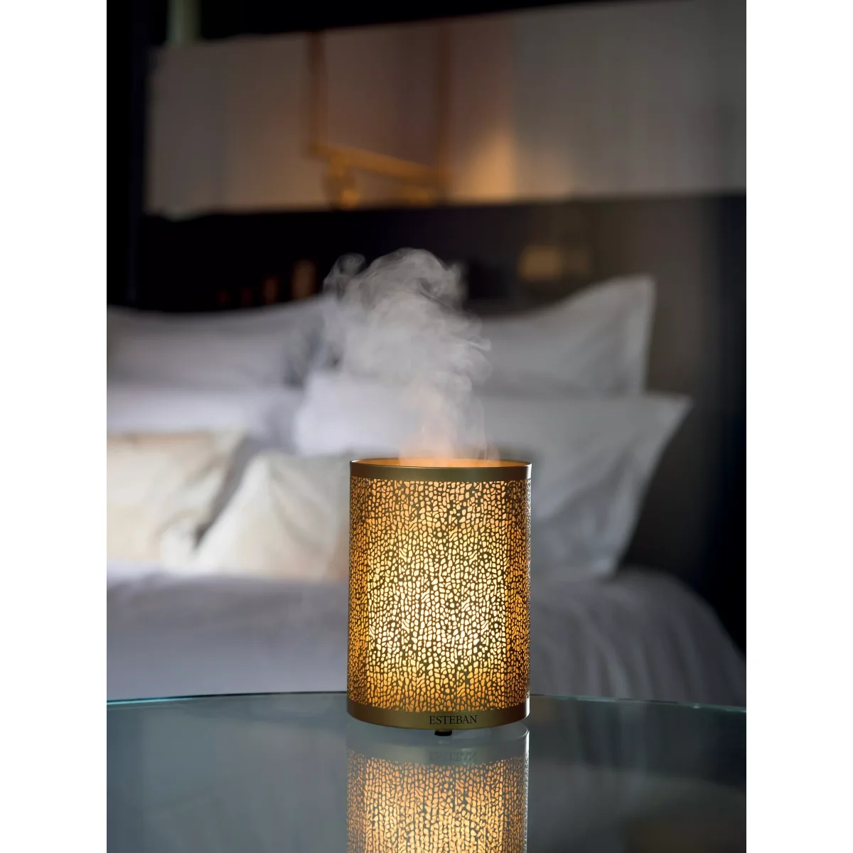 Esteban Ultrasonic Perfume Mist Diffuser, Gold – image 6