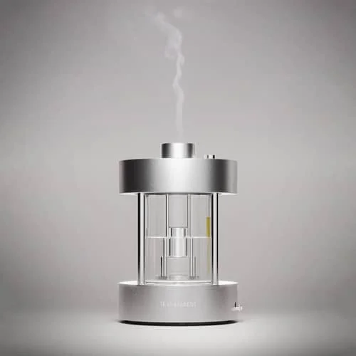 Essential Oil Diffuser metal silver / Ultrasonic - Transparent Speaker – image 2