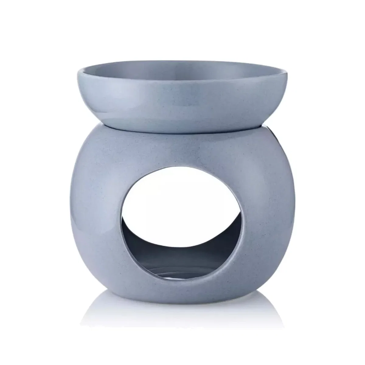 Ava May Round Wax Burner Grey - Grey