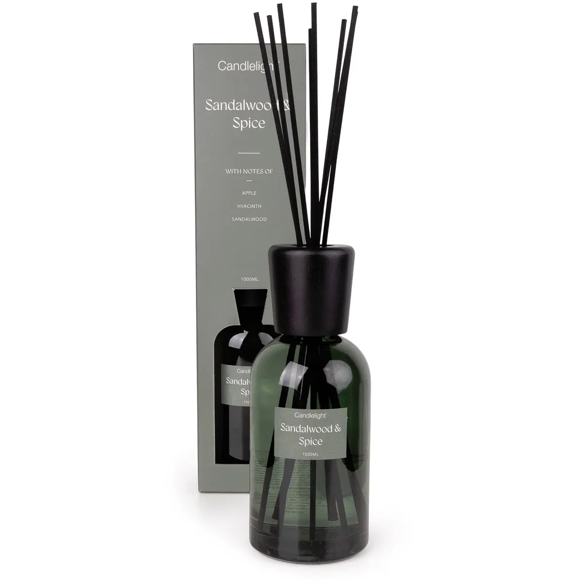 Candlelight Sandalwood & Spice Large 1L Reed Diffuser - Green – image 2