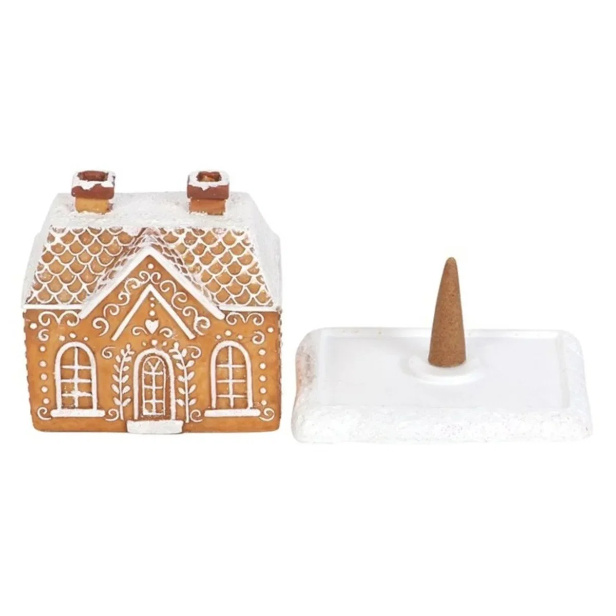 Gingerbread House Incense Burner - Brown – image 3