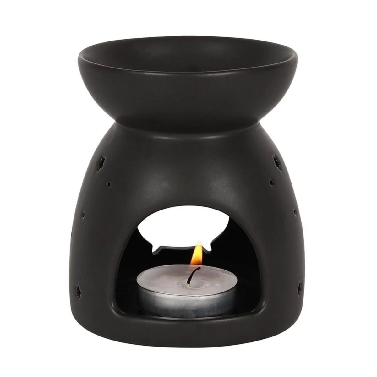Black Cauldron Cut Out Oil Burner - Black – image 2