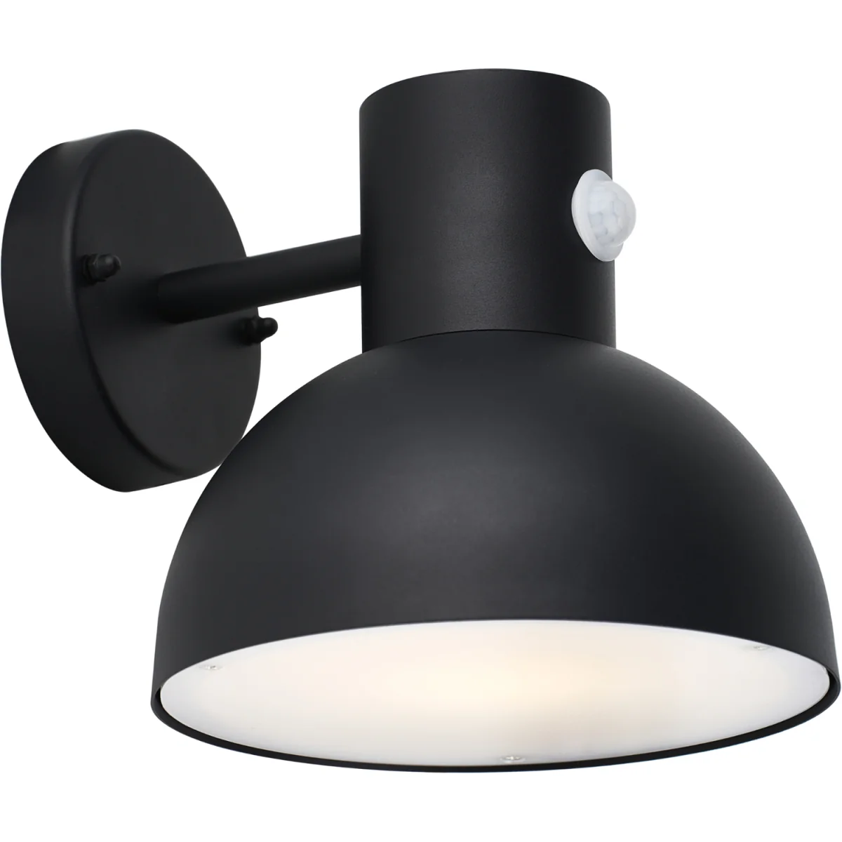 Set Of 2 Arkle Outdoor Sensor Wall Lights - Black And White Pc Diffuser – image 3