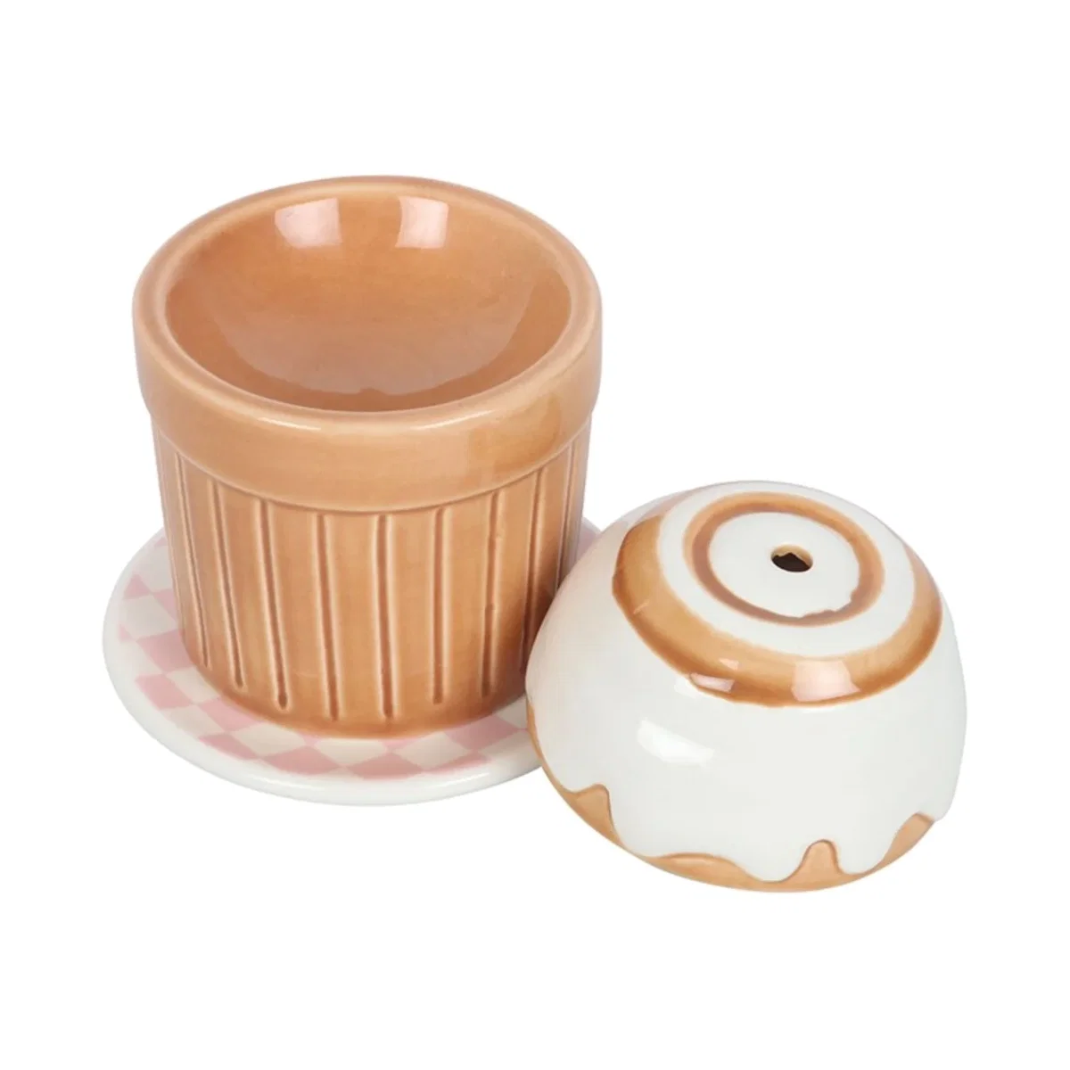 Cinnamon Roll Oil Burner Sweet Tealight Scent Warmer - Brown – image 1