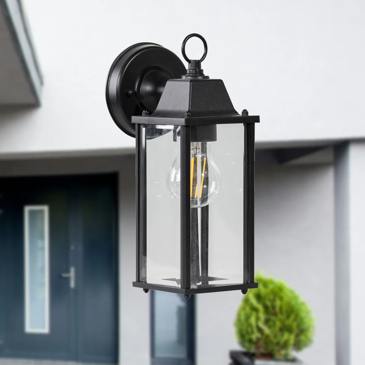 Chatham Outdoor Wall Light - Anthracite And Clear Glass Diffuser – image 2