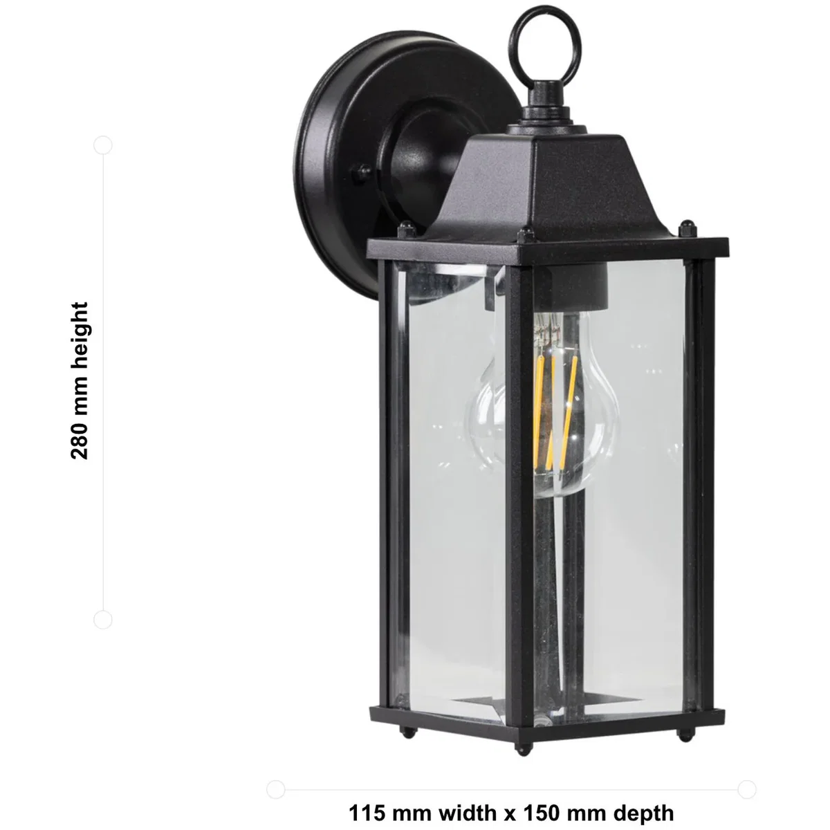 Chatham Outdoor Wall Light - Anthracite And Clear Glass Diffuser – image 6