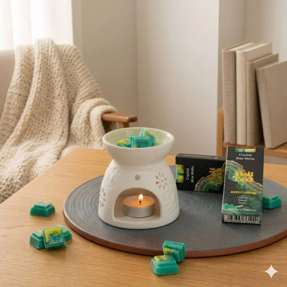 MeltEaze Wax Melts 50g Emerald Forest Aventurine - Emerald – image 2