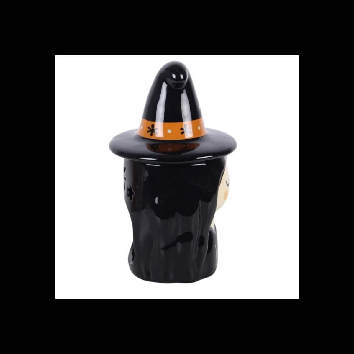 Frightful Folk Witch Ceramic Oil Burner with Matching Lid - Black – image 2