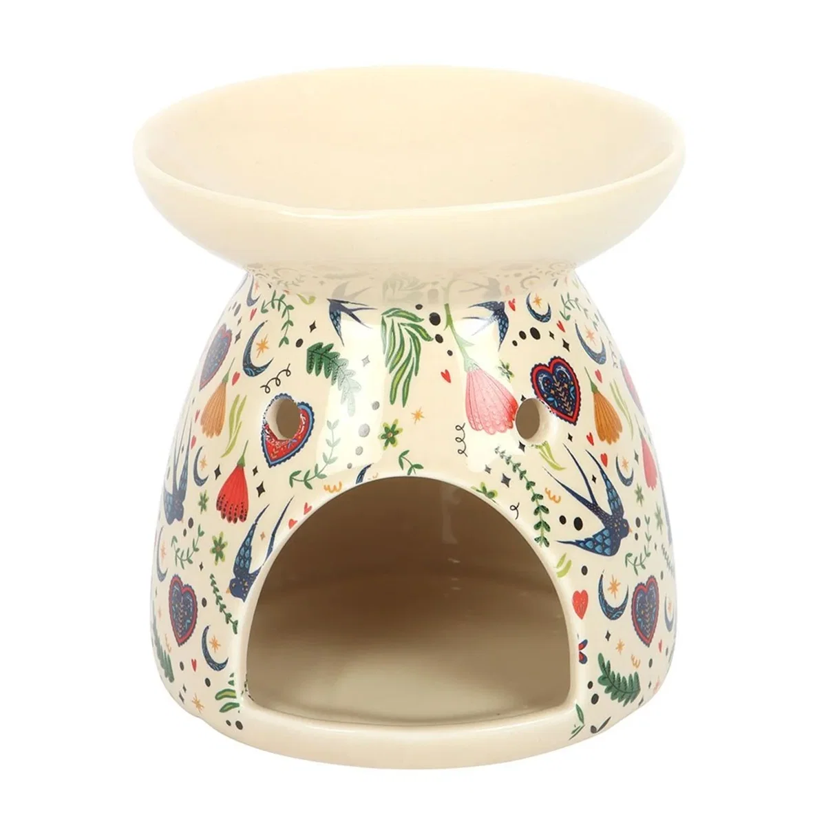 Something Different Midnight Bloom Print Oil Burner - Cream – image 2