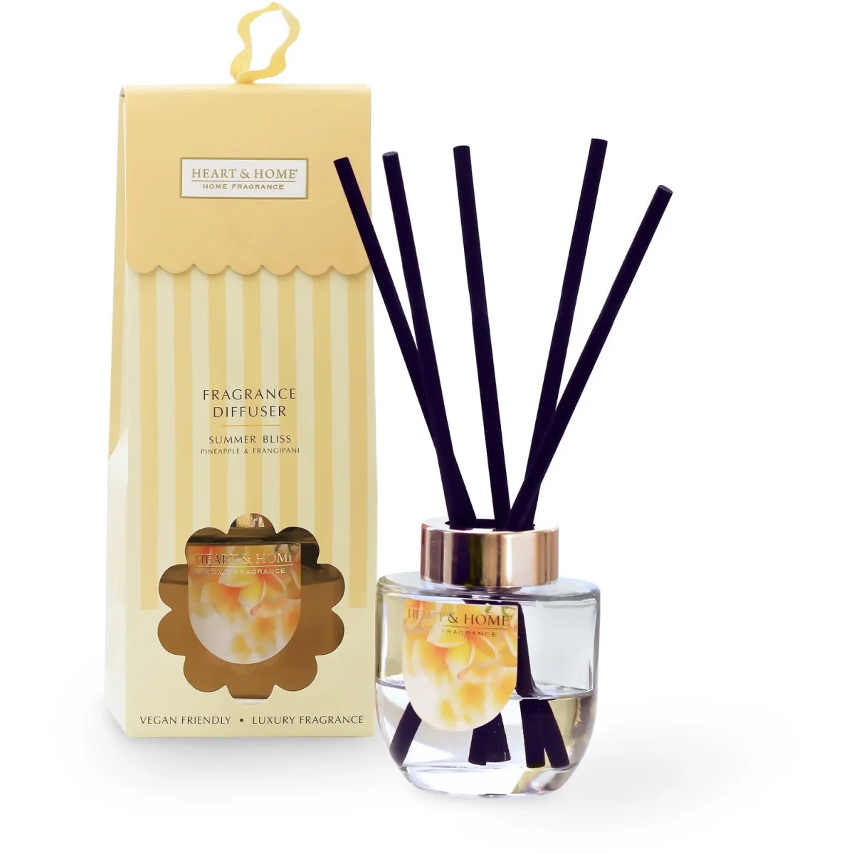 Fragrance Reed Diffuser - Summer Bliss - Frosted White – image 2