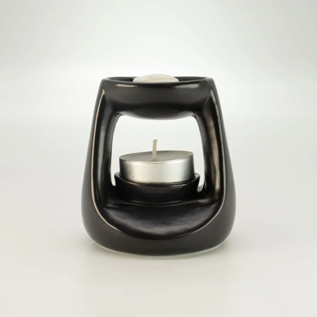 Ceramic Zen Oil Burner Small Classic Matte Black - Black – image 2