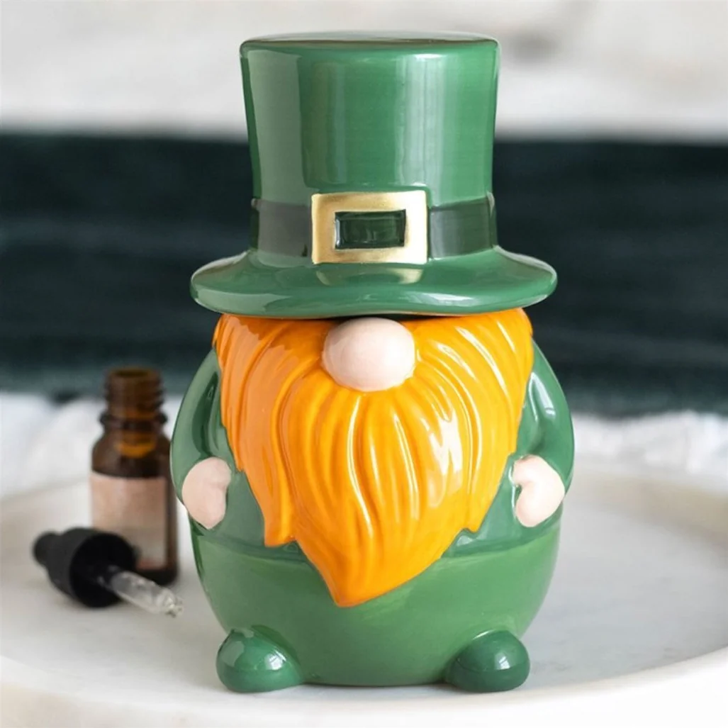 Festive Leprechaun Gonk Fragrance Oil Burner with Lid - Green – image 1